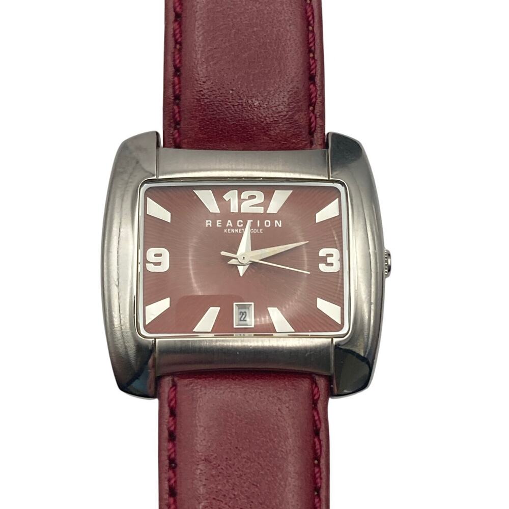 Kenneth Cole Reaction Mens V297-03 Watch 37mm - New Battery - WR Adjustable Band